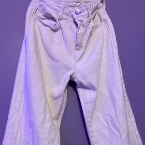 SHEIN(DAZY) HIGH WAISTED WIDE LEG JEANS IN BEIGE